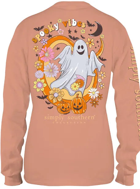 Spooky Vibes ~ Simply Southern Long Sleeve Tee