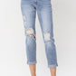 Maddie ~ Light Wash Boyfriend Fit Judy Blue Jeans