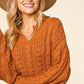 Leaves Are Falling ~ Rust Chunky Loose Fit Sweater