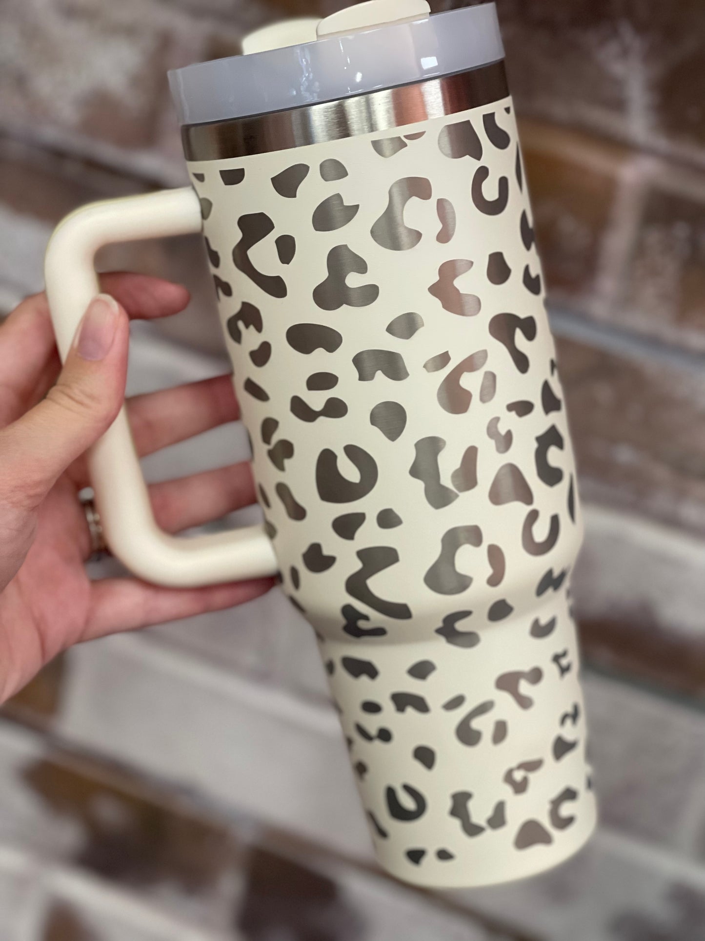 Mandy ~ Leopard 40 oz Tumblers