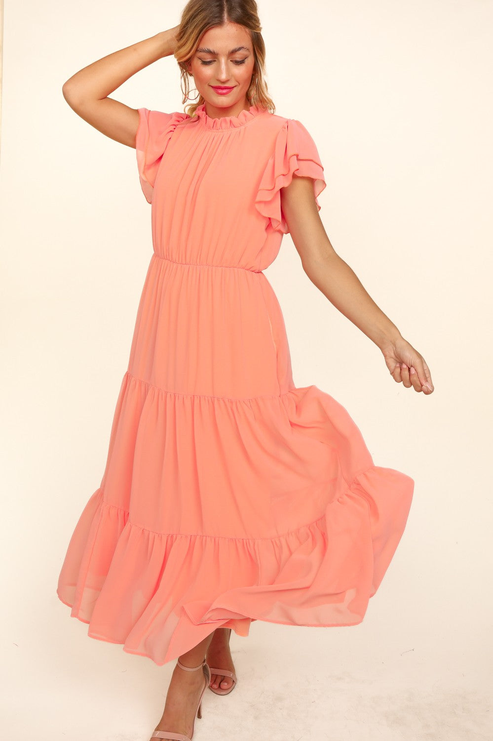 Graceful Beauty ~ Mock Neck Maxi Dress