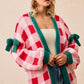 Seasons Greetings - Festive Checkered Cardigan