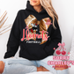 Customizable Watercolor Football Bow T-Shirt Crewneck or Hoodie
