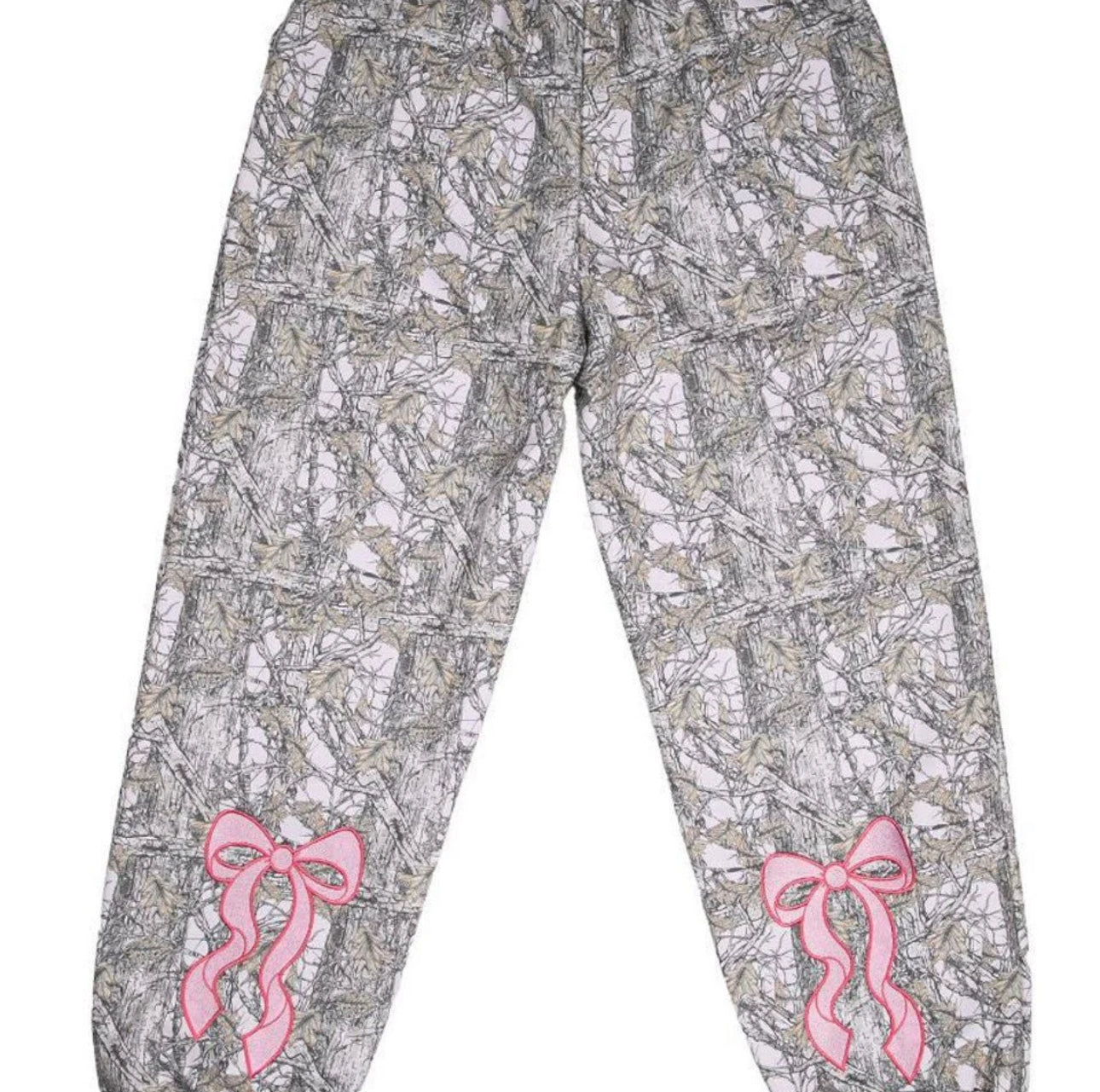 Camo Print Joggers with Pink Bows ~ Simply Southern Brand