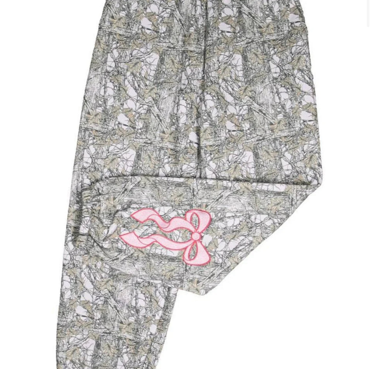 Camo Print Joggers with Pink Bows ~ Simply Southern Brand