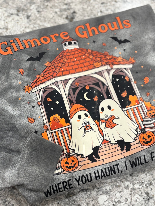 Gilmore Ghouls ~ Acid Wash Crewneck Sweatshirt