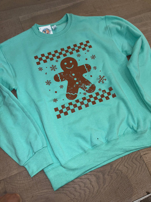 Gingerbread Crewneck - Mint Green