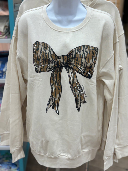 Camo Bow Sweatshirt Simply Southern