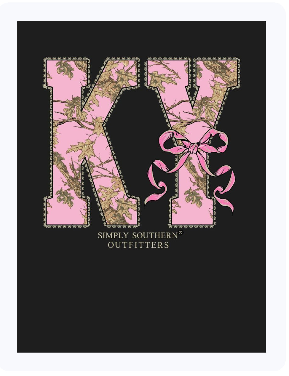 Kentucky Camo ~ Black Simply Southern Tee