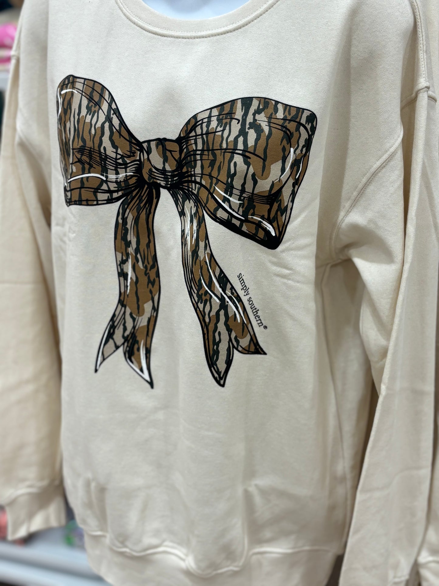 Camo Bow Sweatshirt Simply Southern