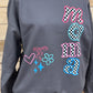 Mama Checkered - Doodle Print ~ Crewneck Sweatshirt