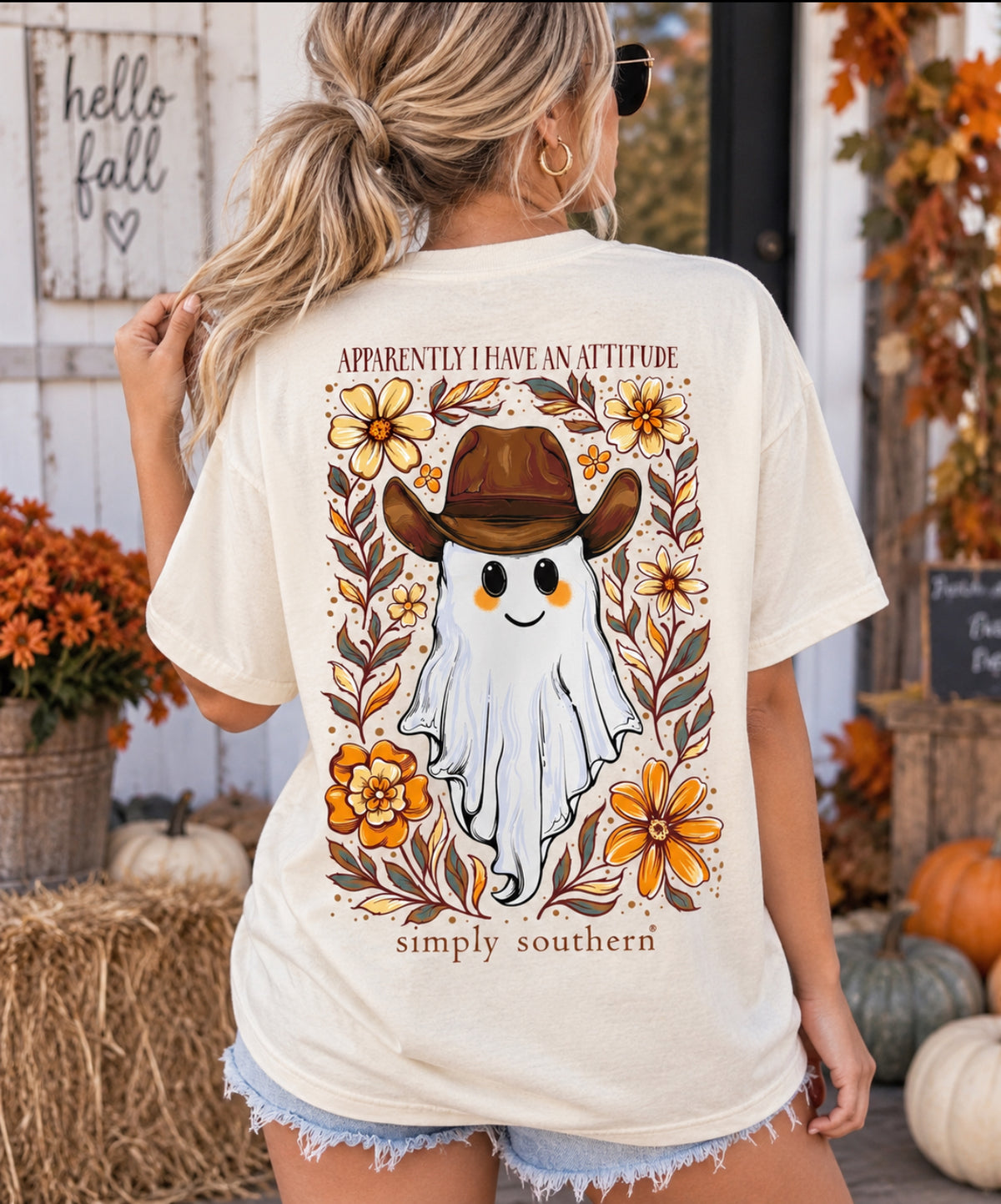 Apparently I Have An Attitude - Ghost Simply Southern Tee