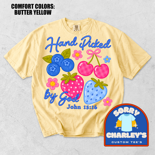 Hand Picked by God ~ Butter Yellow T-Shirt or Crewneck Sweatshirt