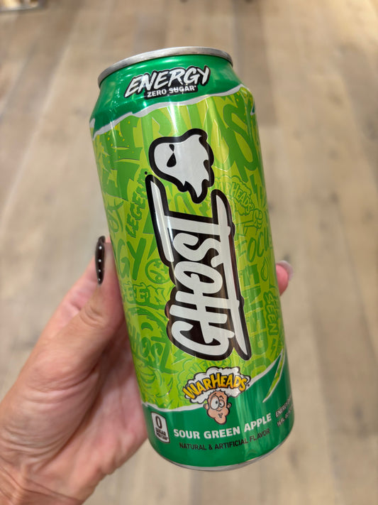Warheads Sour Green Apple Ghost Energy