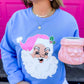 Pink Sequin Santa Patch Crewneck Sweatshirt
