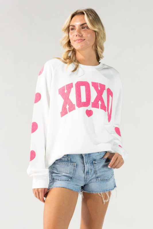 Xoxo Embroidered Simply Southern Crewneck