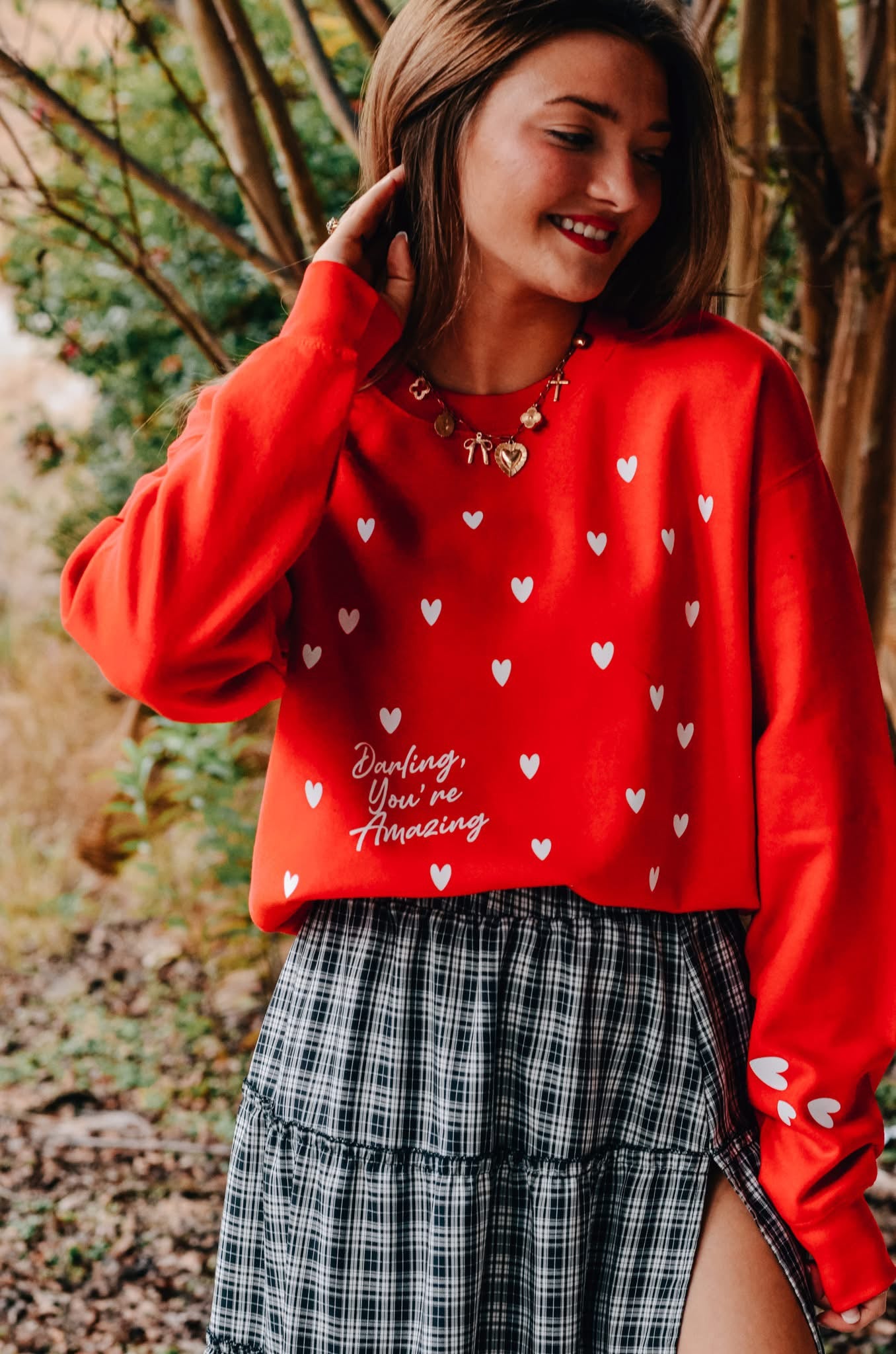 Darling You’re Amazing ~ Puff Print Crewneck Sweatshirt