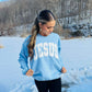 JESUS ~ Puff Print Baby Blue Crewneck