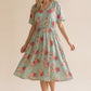 Tinsley ~ Sage Green Floral Midi Dress