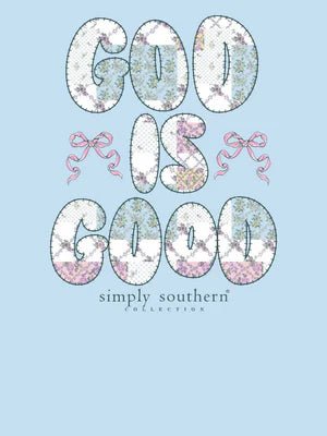 God Is Good ~ Baby Blue Simply Southern Tee