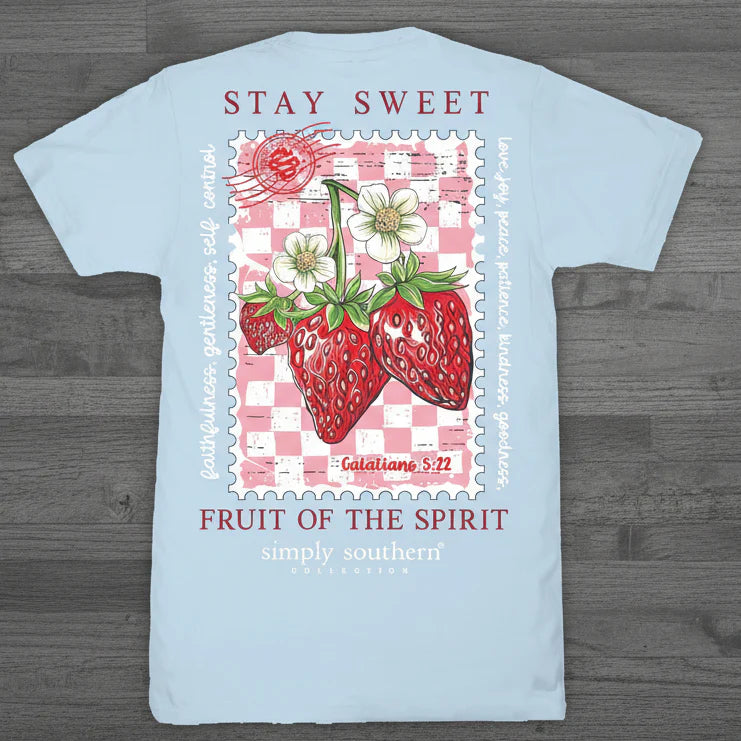 Stay Sweet ~ Strawberry Simply Southern Tee