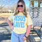 Jesus Saves ~ Butter Yellow Graphic Tee