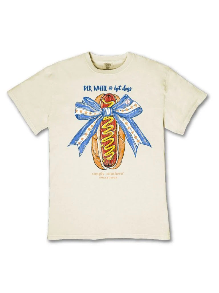 Red White & Hot Dogs ~ Simply Southern Tee
