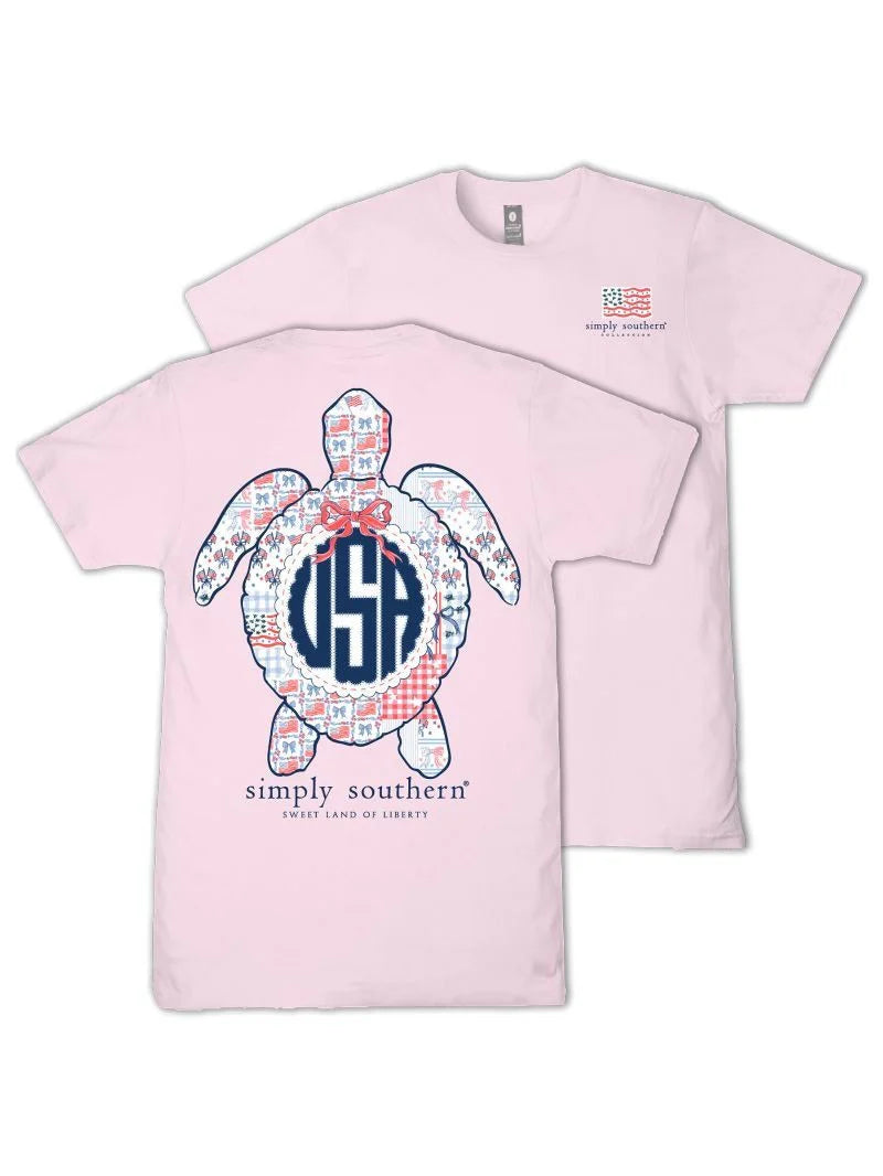 USA Coquette Turtle ~ Simply Southern Tee