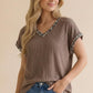 Emery ~ Leopard Print Ribbed Knit Top