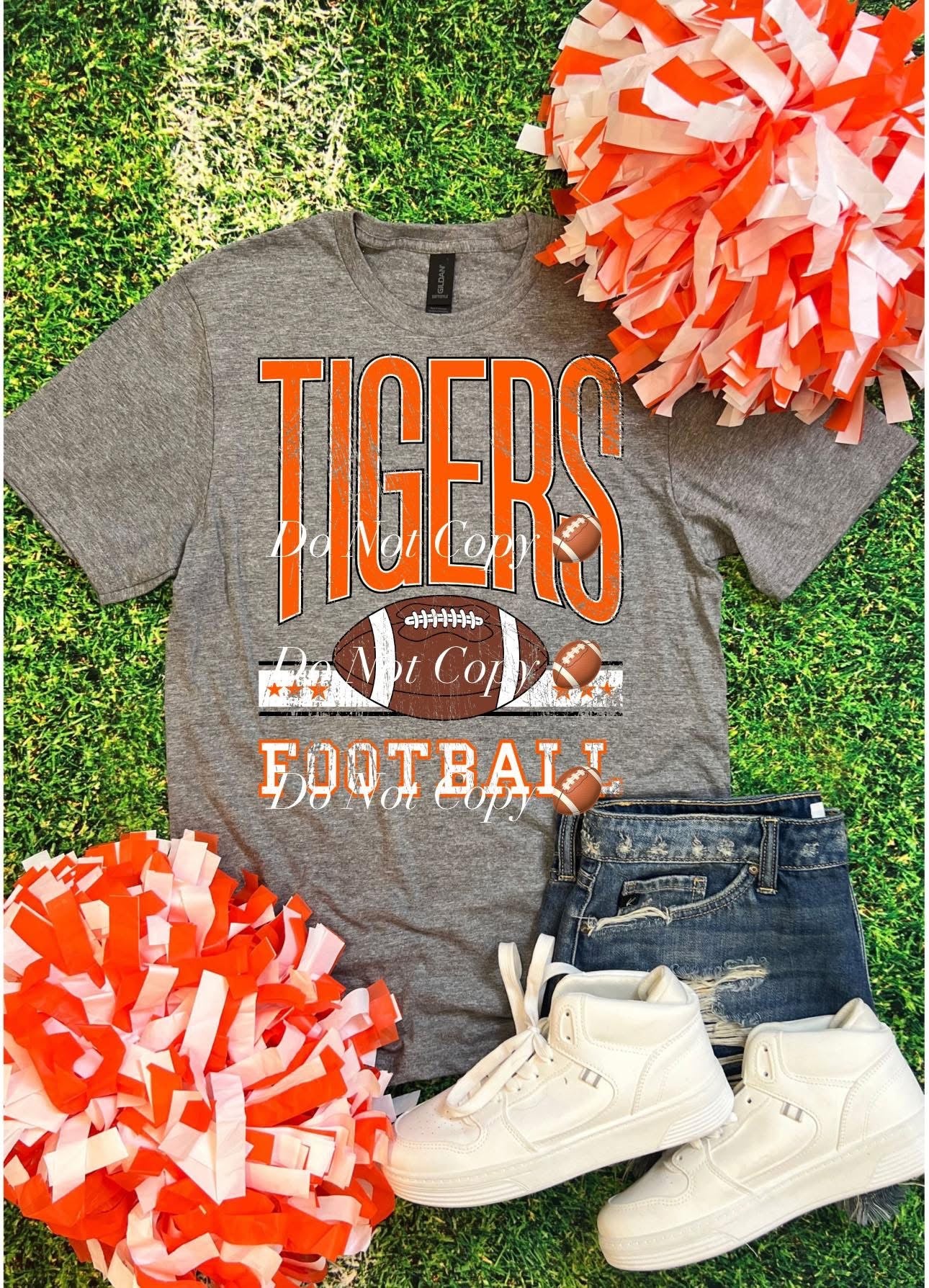 Customizable Grunge Football T-Shirt Crewneck or Hoodie (Copy)