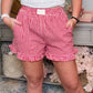 Hello Darling ~ Ruffle Gingham Shorts - Regular and Curvy Sizes