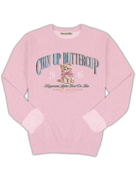 Chin Up Buttercup ~ Simply Southern Crewneck