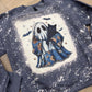 Patchwork Ghost ~ Bleached Crewneck Sweatshirt