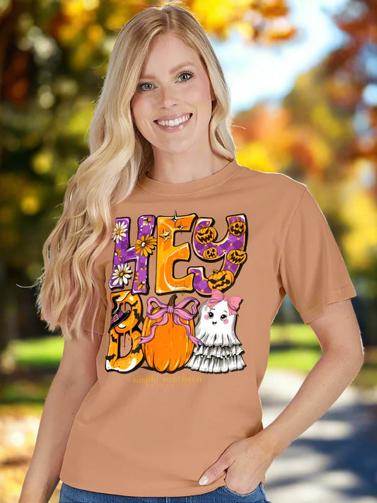 Hey Boo ~ Halloween Simply Southern Tee