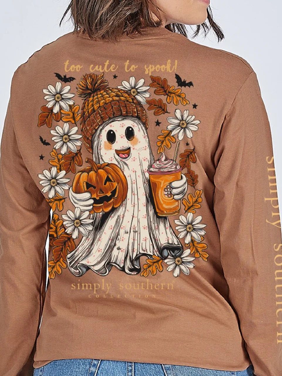 Too Cute To Spook ~ Simply Southern Long Sleeve Tee