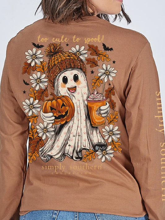 Too Cute To Spook ~ Simply Southern Long Sleeve Tee