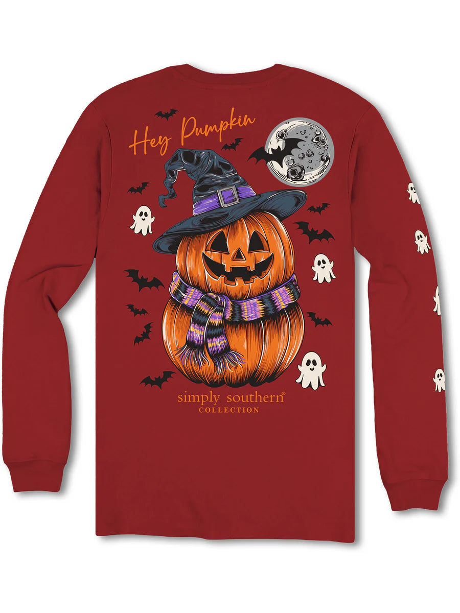 Hey Pumpkin ~ Simply Southern Long Sleeve Tee
