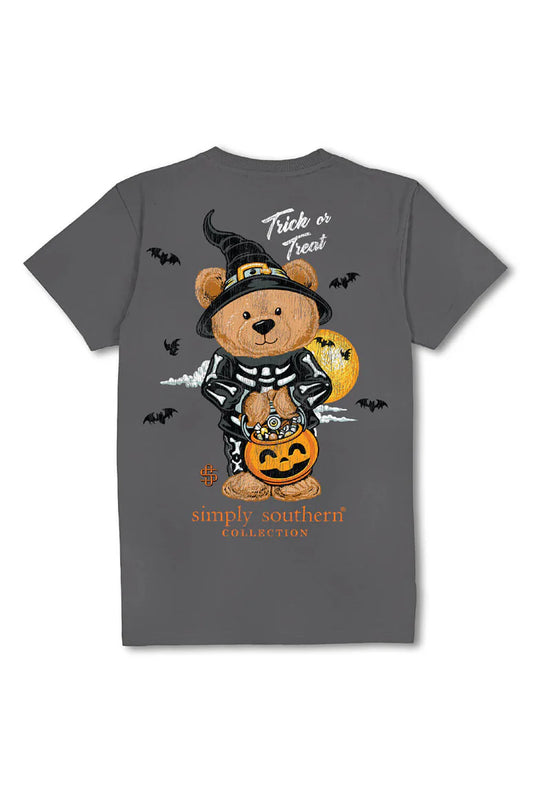 Trick or Treat ~ Acid Wash Simply Southern Tee