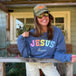 Jesus Loves You ~ Navy Crewneck Sweatshirt