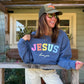 Jesus Loves You ~ Navy Crewneck Sweatshirt