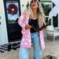 Ghost Cardigan ~ Pink and Black
