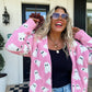 Ghost Cardigan ~ Pink and Black