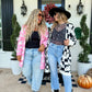 Ghost Cardigan ~ Pink and Black