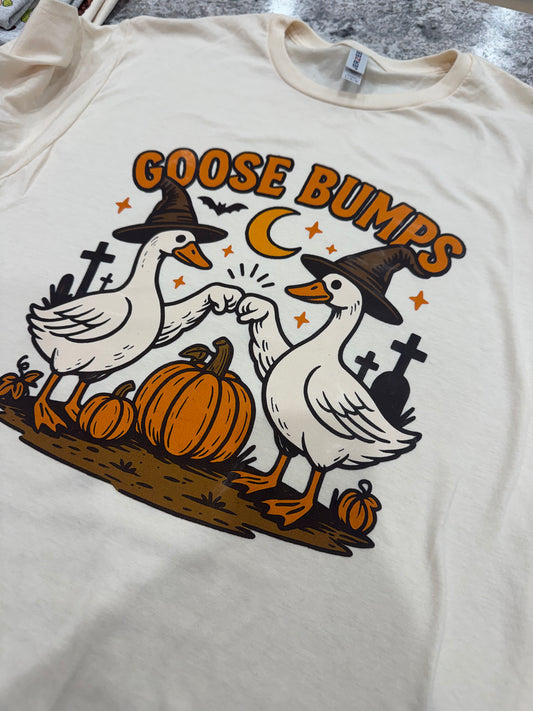 Goose Bumps ~ Halloween Silly Goose Tee
