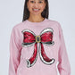 Santa Bow ~ Pink Simply Southern Sweatshirt