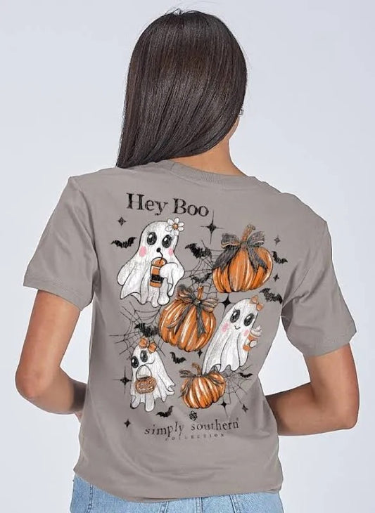 Hey Boo ~ Girly Ghosts Simply Southern Tee