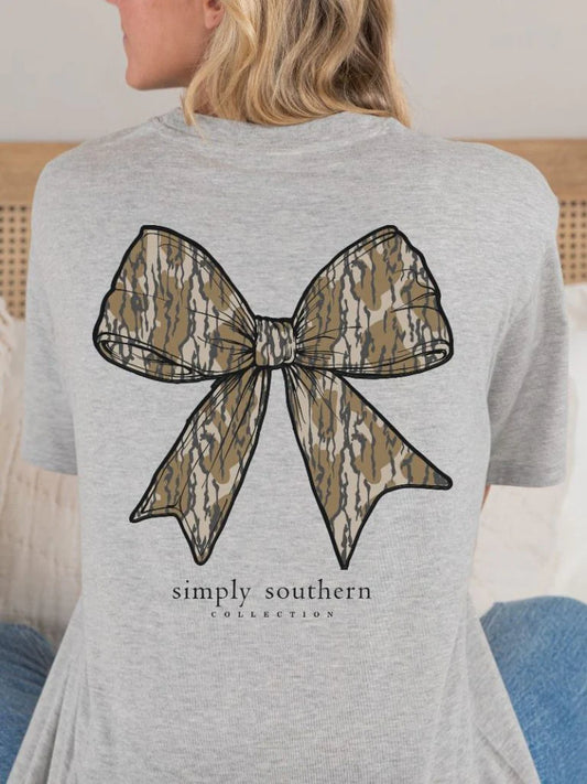 Camo Bow ~ Simply Southern Tee