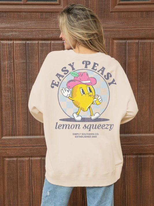 Easy Peasy Lemon Squeezy ~Oversized Crewneck