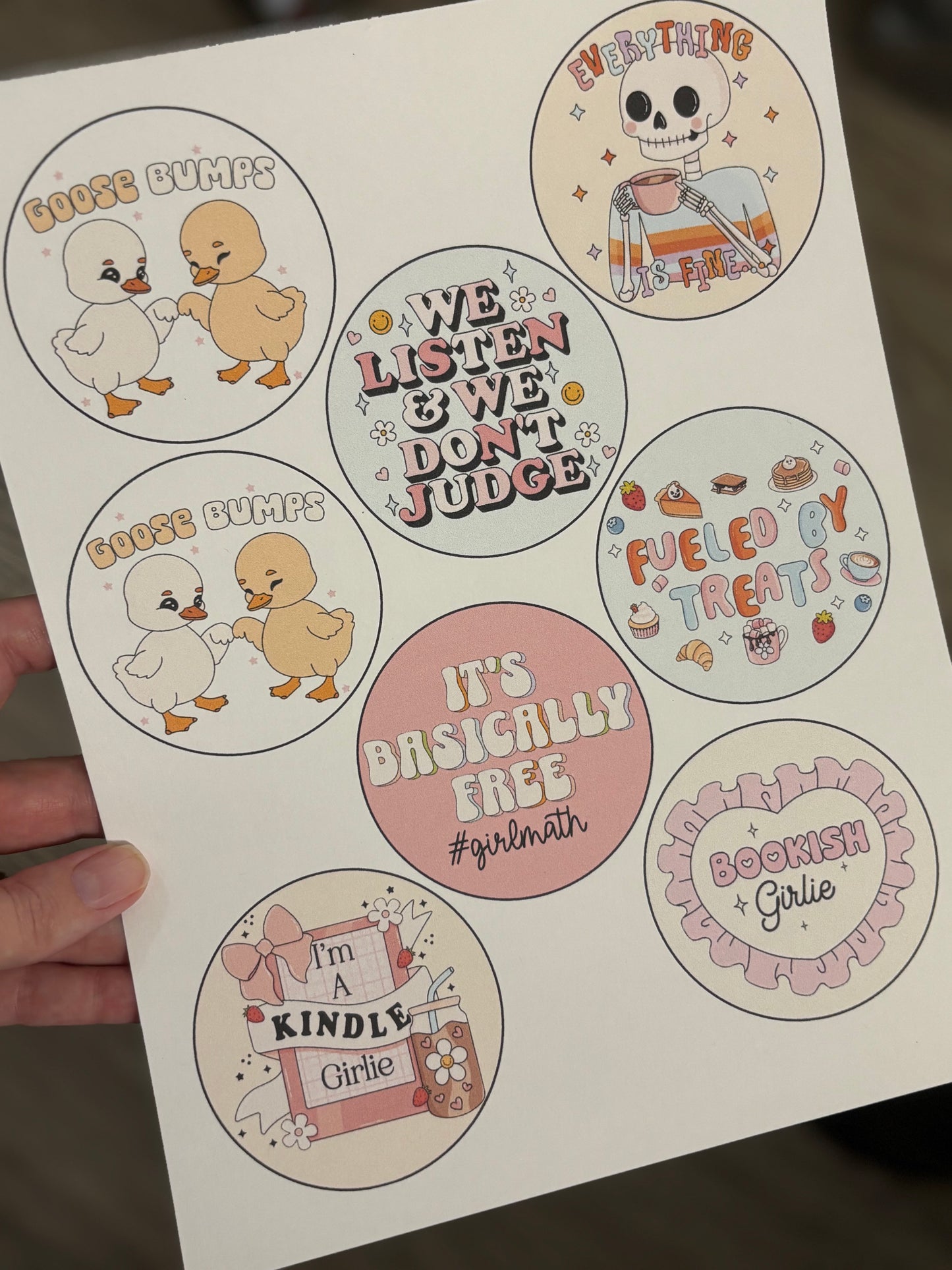 Cutesie Freshie Cardstock - 3 Inch Rounds