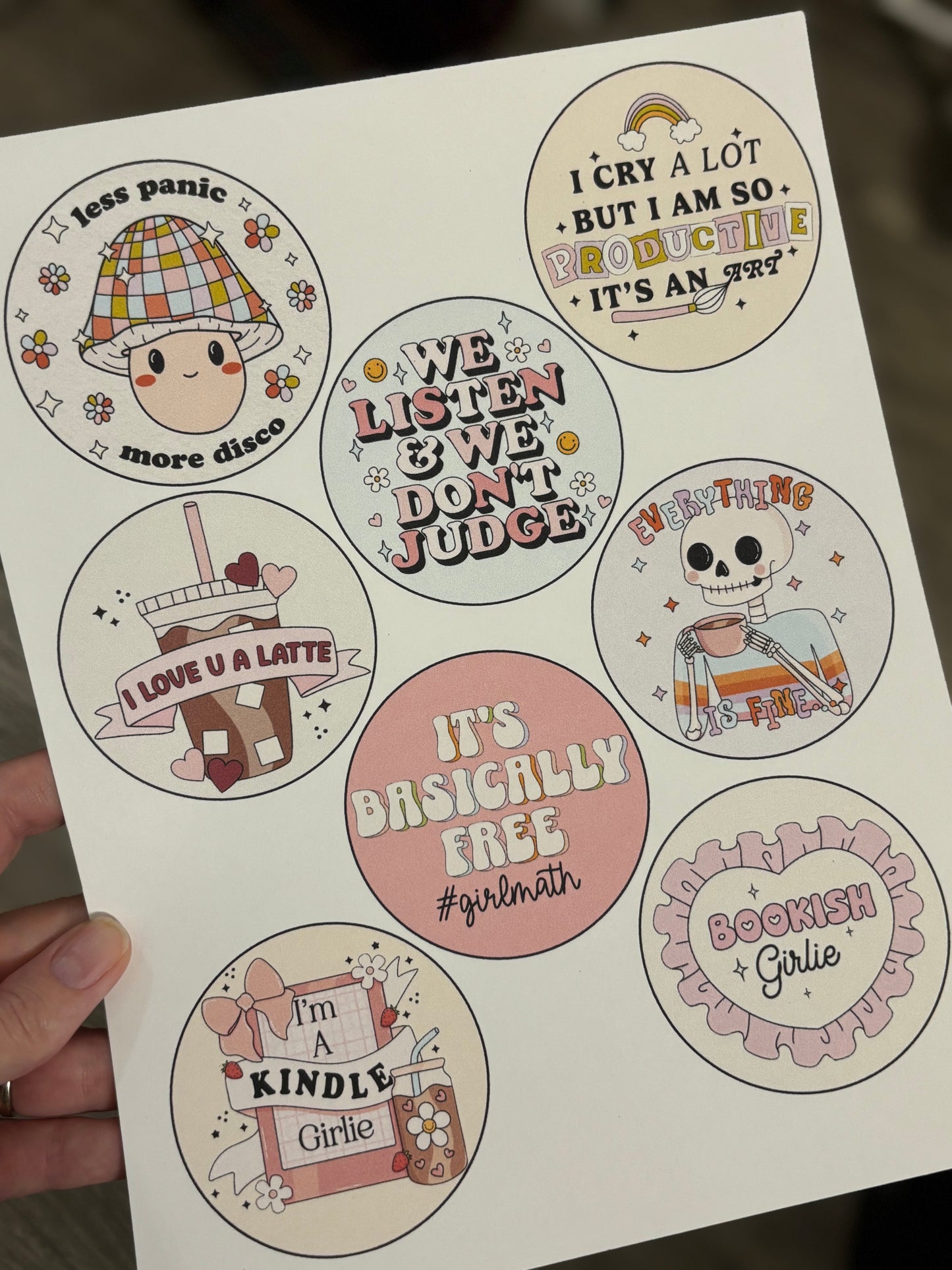 Cutesie Freshie Cardstock - 3 Inch Rounds